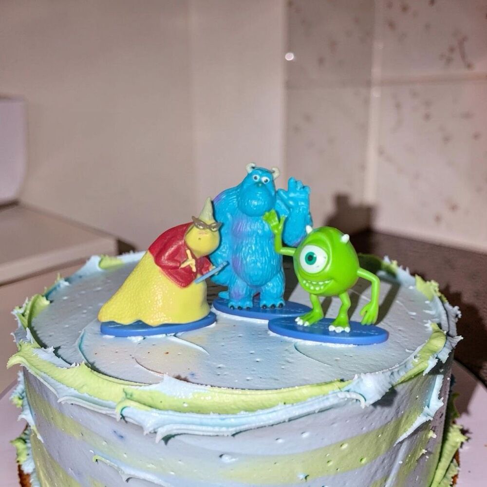 Disney Pixar Monsters Inc Sully, Mike Wazowski & Roz  Cake Topper Figures B5